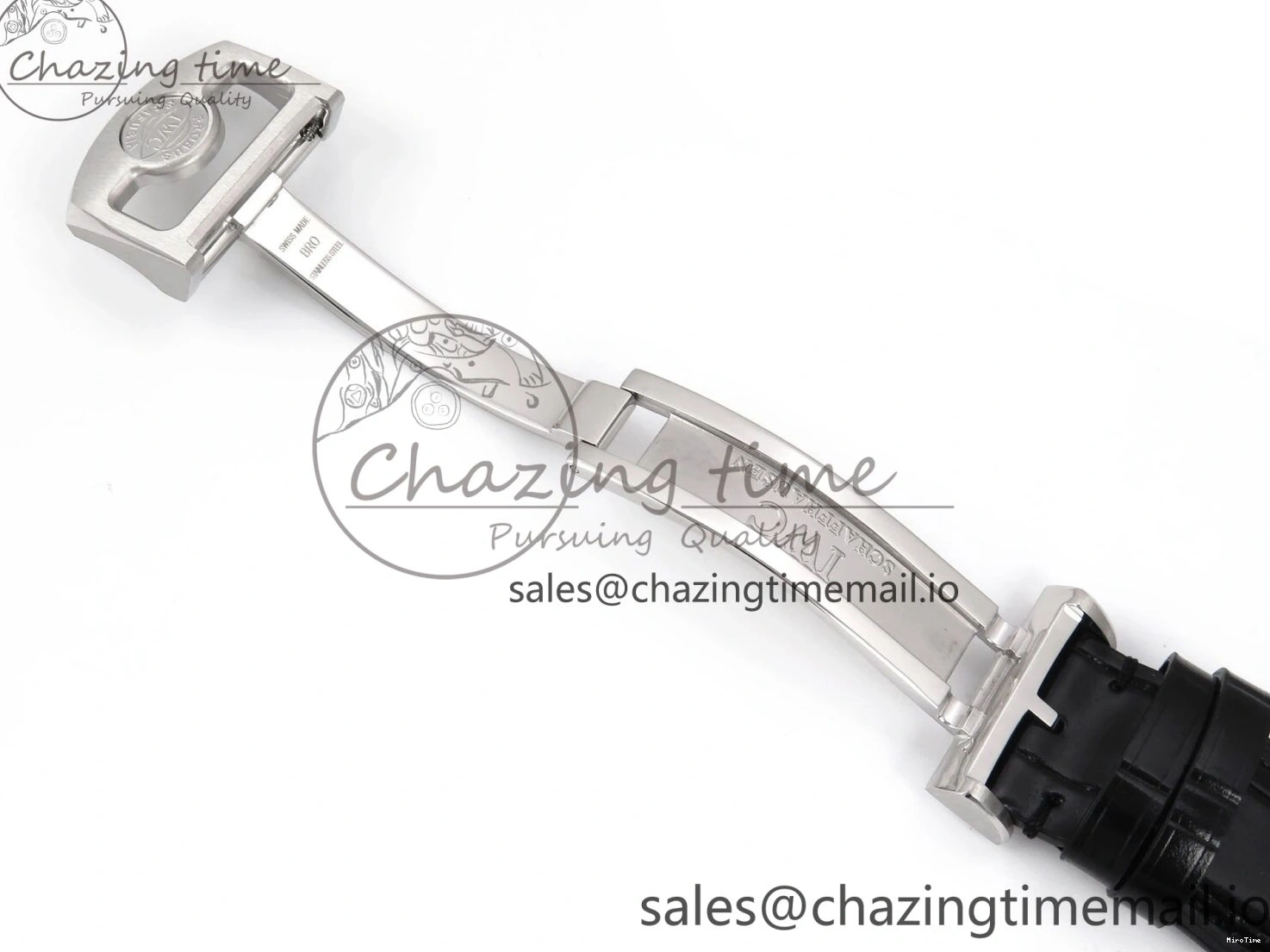 MIROTIME 0308 OnTrend Portugieser Automatic 42mm SS APSF 1:1 Best Edition White RG Dial on Black Leather Strap A 7010